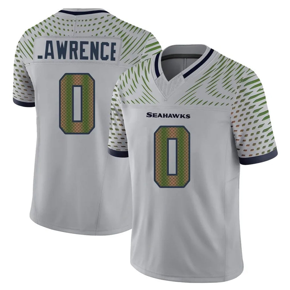 Elroe S.Seahawks #0 DeMarcus Lawrence Player Grey Limited 2025 Rivalries Collection Home Game Stitched Jerseys