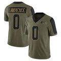Elroe S.Seahawks #0 DeMarcus Lawrence Player Olive Salute To Service Limited Game Stitched Jerseys
