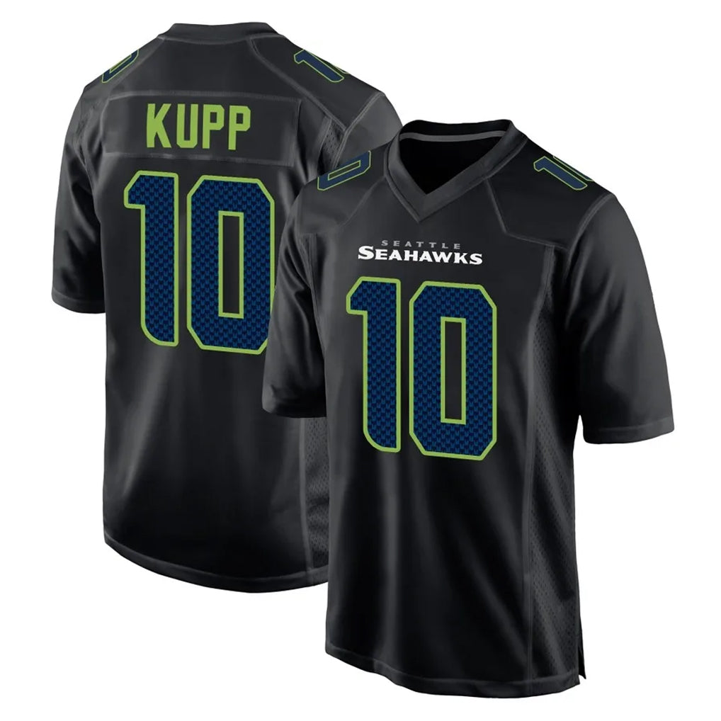 Elroe S.Seahawks #10 Cooper Kupp Player Black Limited Fashion Home Game Stitched Jerseys