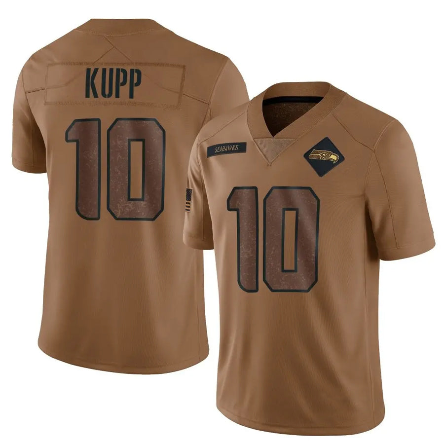 Elroe S.Seahawks #10 Cooper Kupp Player Brown Salute To Service Limited Stitched Jerseys
