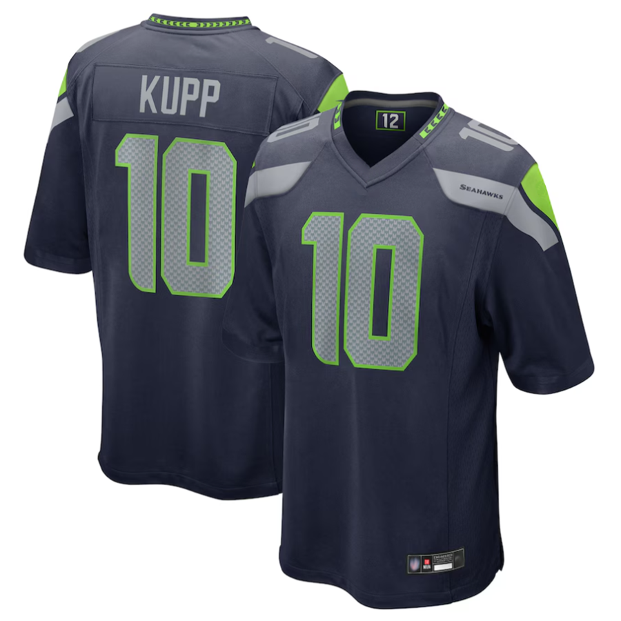 Elroe S.Seahawks #10 Cooper Kupp Player College Navy Game Stitched Jerseys