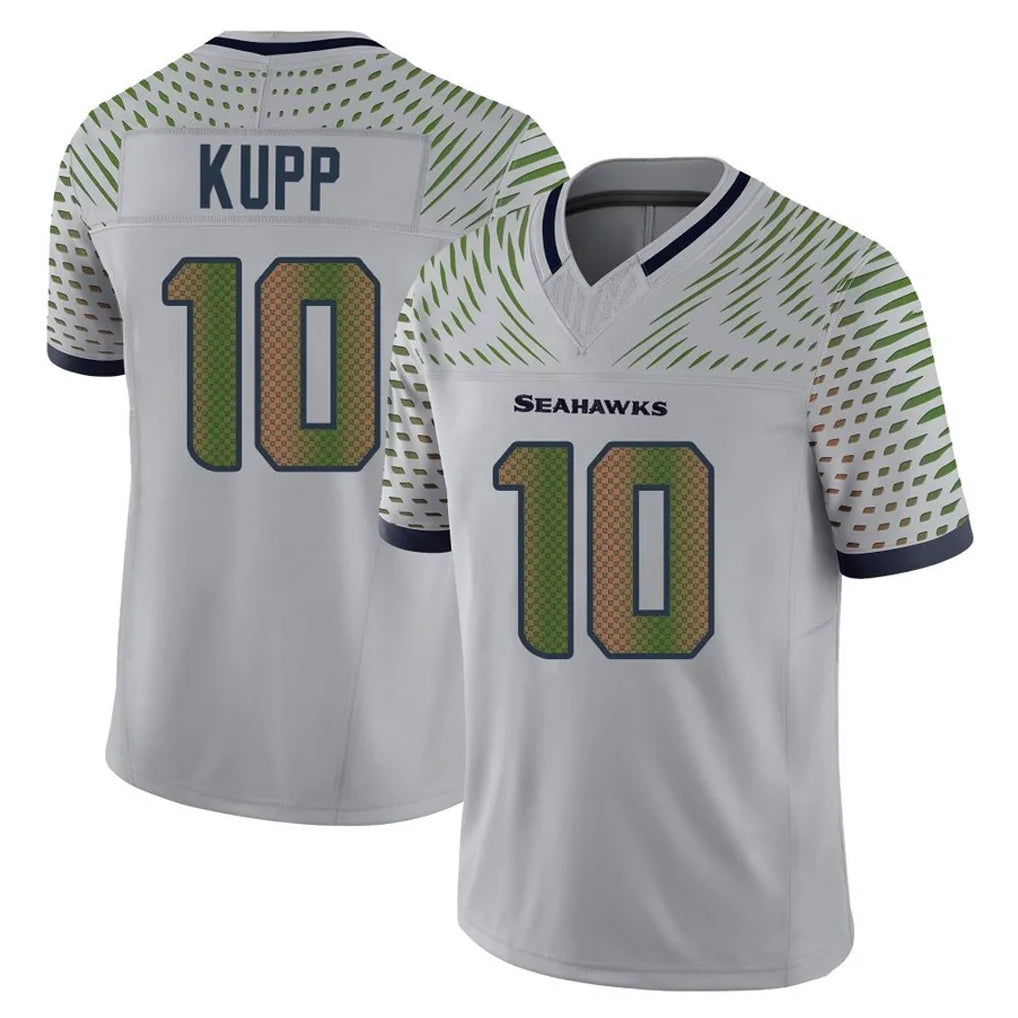 Elroe S.Seahawks #10 Cooper Kupp Player Grey Limited 2025 Rivalries Collection Home Game Stitched Jerseys