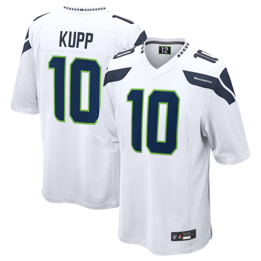 Elroe S.Seahawks #10 Cooper Kupp Player White Replica Game Stitched Jerseys