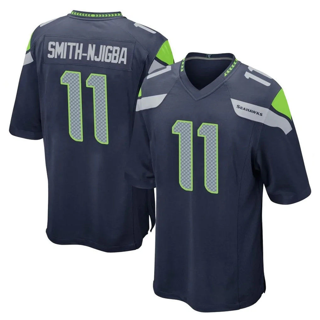 Elroe S.Seahawks #11 Jaxon Smith-Njigba Player Navy Home Game Stitched Jerseys