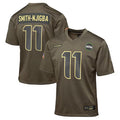 Elroe S.Seahawks #11 Jaxon Smith-Njigba Player Olive Salute to Service Game Stitched Jerseys