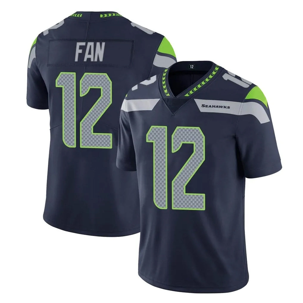 Elroe S.Seahawks #12 12th Fan Player Navy Limited Vapor Untouchable Home Game Stitched Jerseys