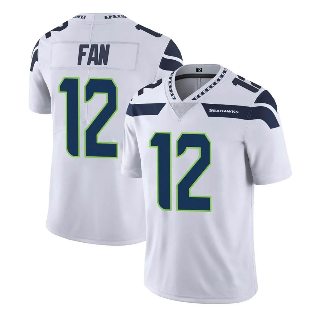 Elroe S.Seahawks #12 12th Fan Player White Limited Vapor Untouchable Home Game Stitched Jerseys