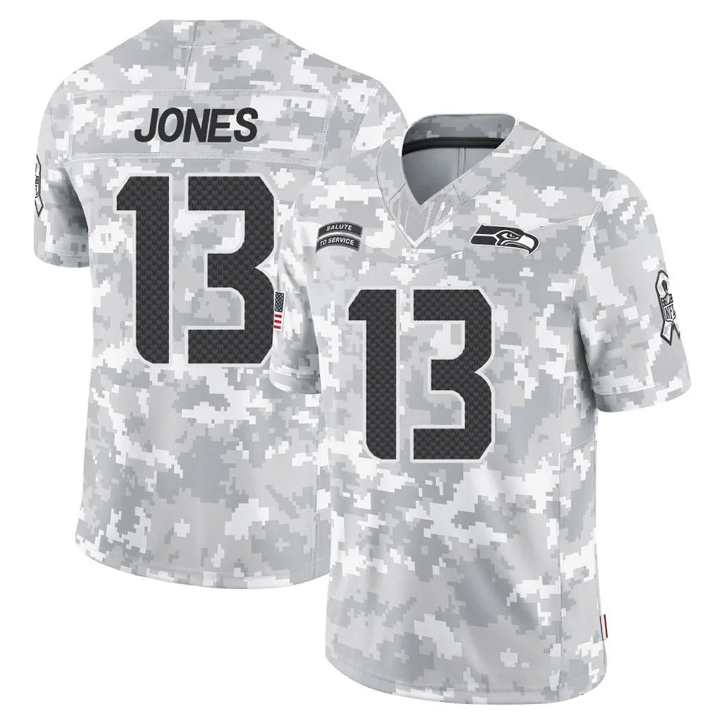 Elroe S.Seahawks #13 Ernest Jones IV Player Arctic Camo Limited Salute To Service Home Game Stitched Jerseys