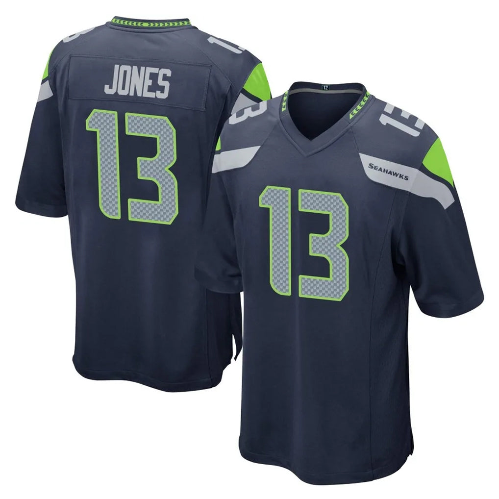 Elroe S.Seahawks #13 Ernest Jones IV Player Navy Home Game Stitched Jerseys