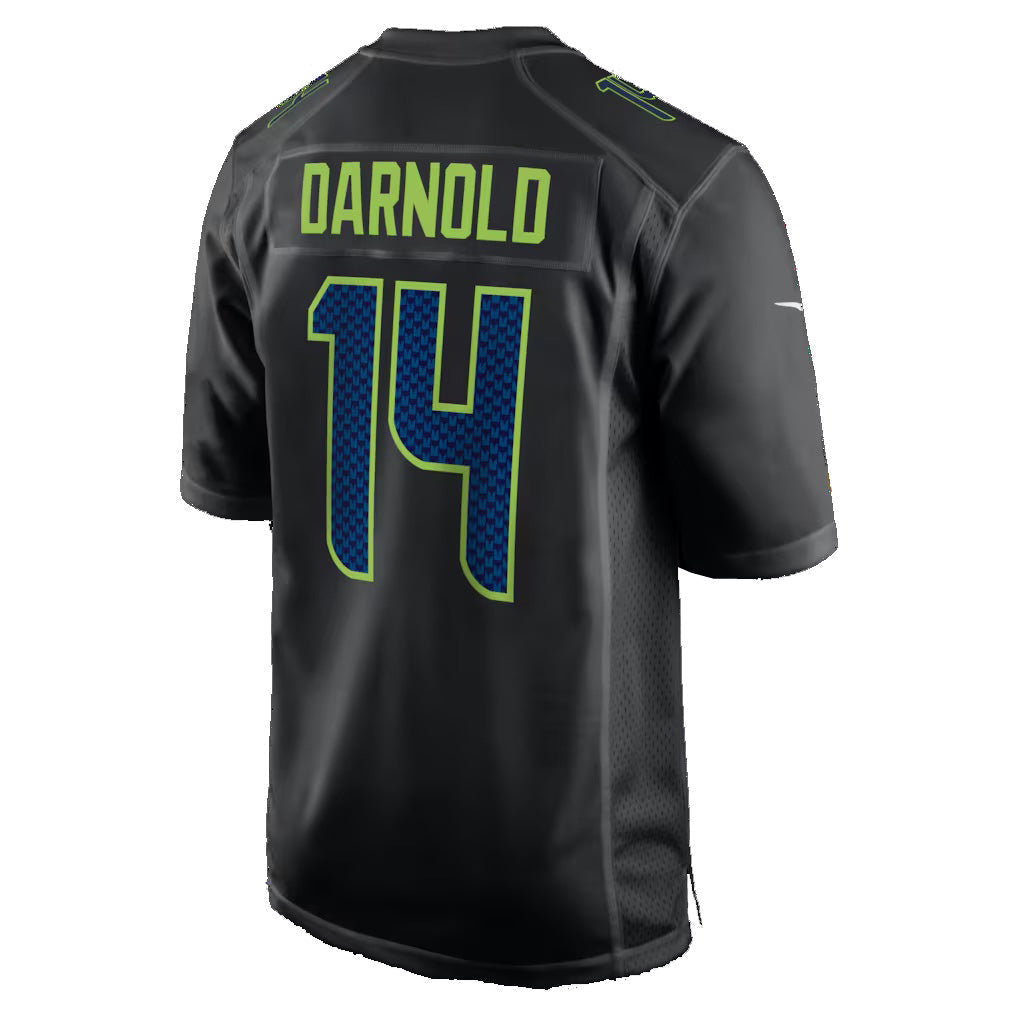 Elroe S.Seahawks #14 Sam Darnold Black Fashion Game Stitched Jerseys