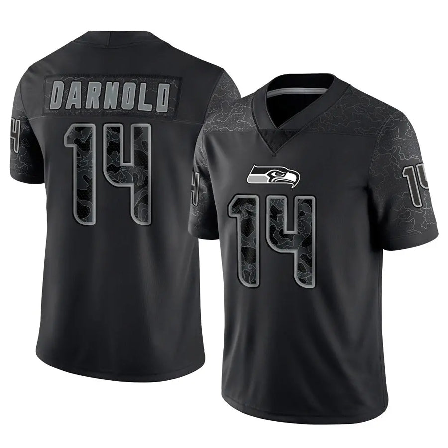 Elroe S.Seahawks #14 Sam Darnold Player Black RFLCTV Limited Football Jerseys