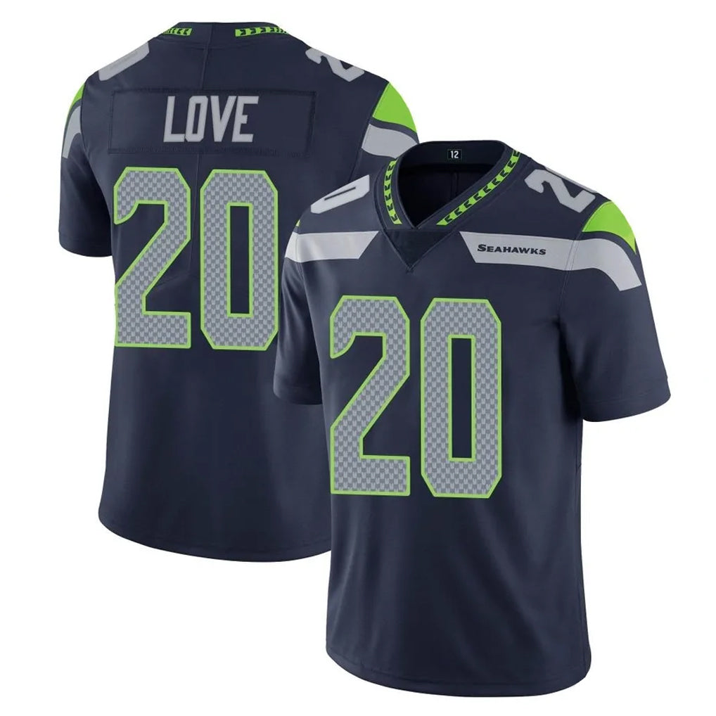 Elroe S.Seahawks #20 Julian Love Player Navy Limited Vapor Untouchable Home Game Stitched Jerseys