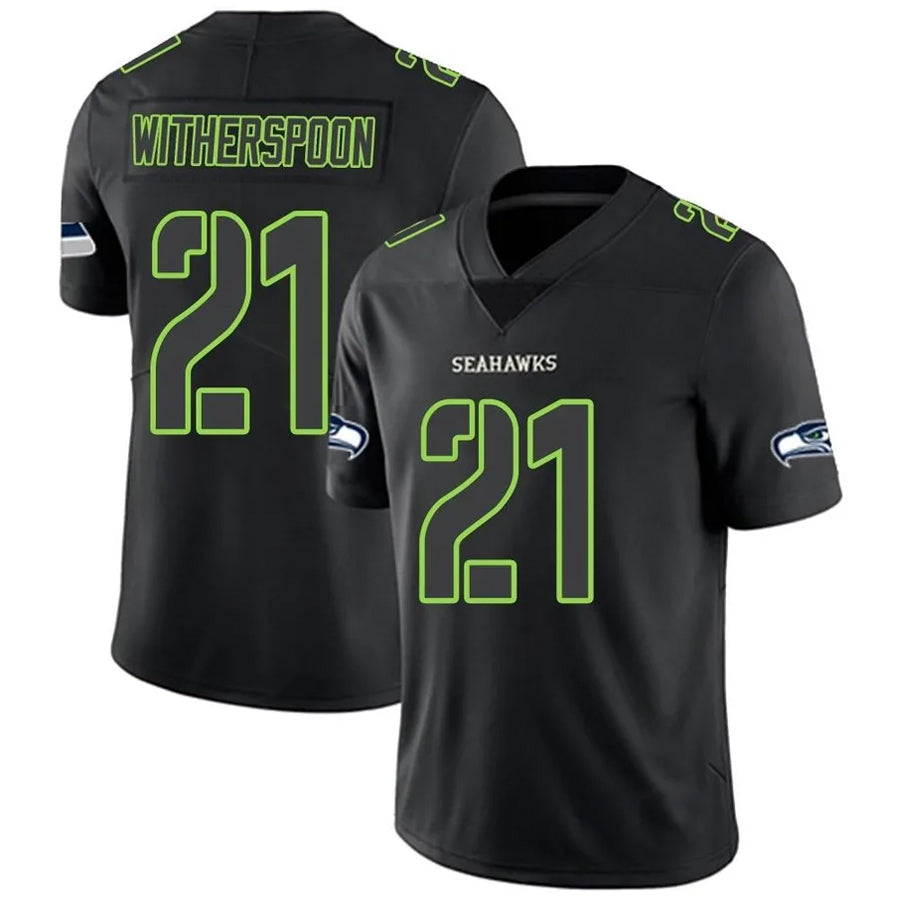 Elroe S.Seahawks #21 Devon Witherspoon Player Black Impact Limited Stitched Jerseys