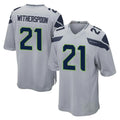 Elroe S.Seahawks #21 Devon Witherspoon Player Gray Home Game Stitched Jerseys
