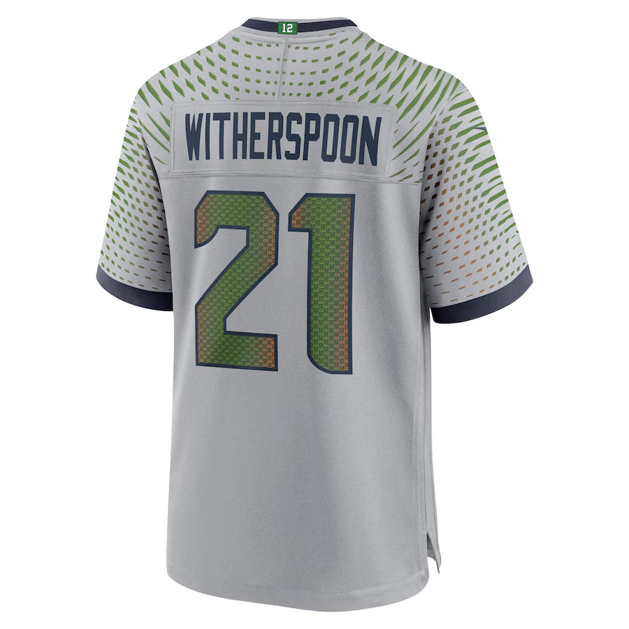Elroe S.Seahawks #21 Devon Witherspoon Player Gray Rivalries Collection Game Stitched Jerseys