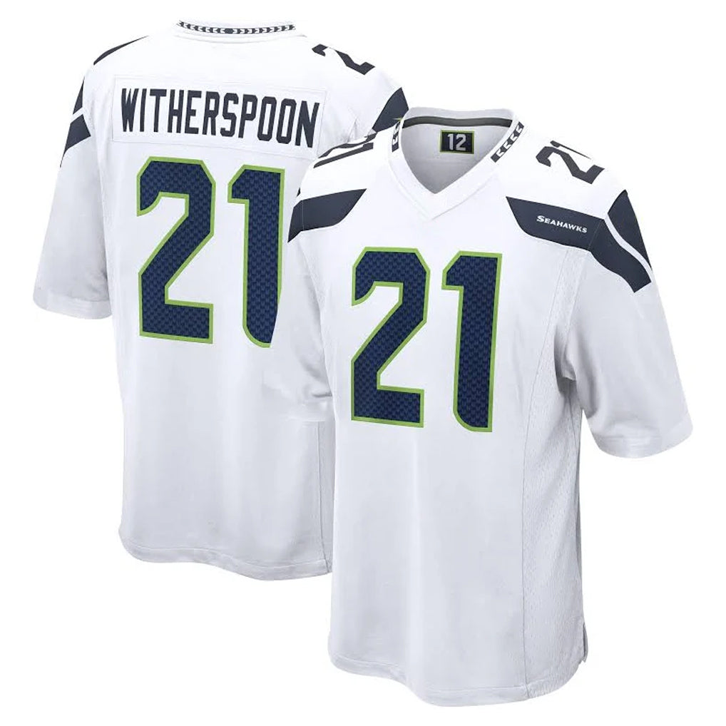 Elroe S.Seahawks #21 Devon Witherspoon Player White Home Game Stitched Jerseys