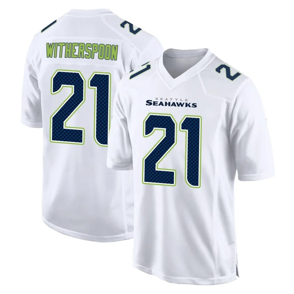Elroe S.Seahawks #21 Devon Witherspoon Player White Tundra Fashion Home Game Stitched Jerseys