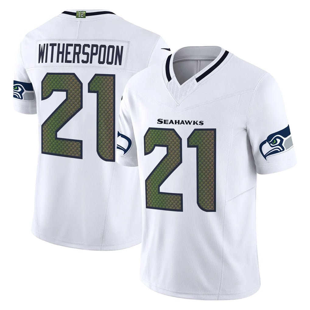 Elroe S.Seahawks #21 Devon Witherspoon Whitel Rivalries Vapor Limited Home Game Stitched Jerseys