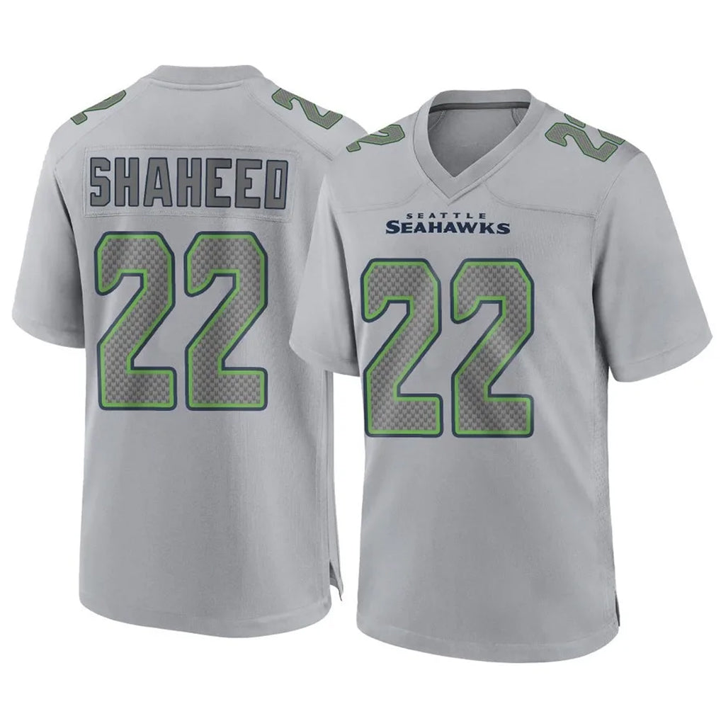 Elroe S.Seahawks #22 Rashid Shaheed Player Gray Atmosphere Fashion Home Game Stitched Jerseys