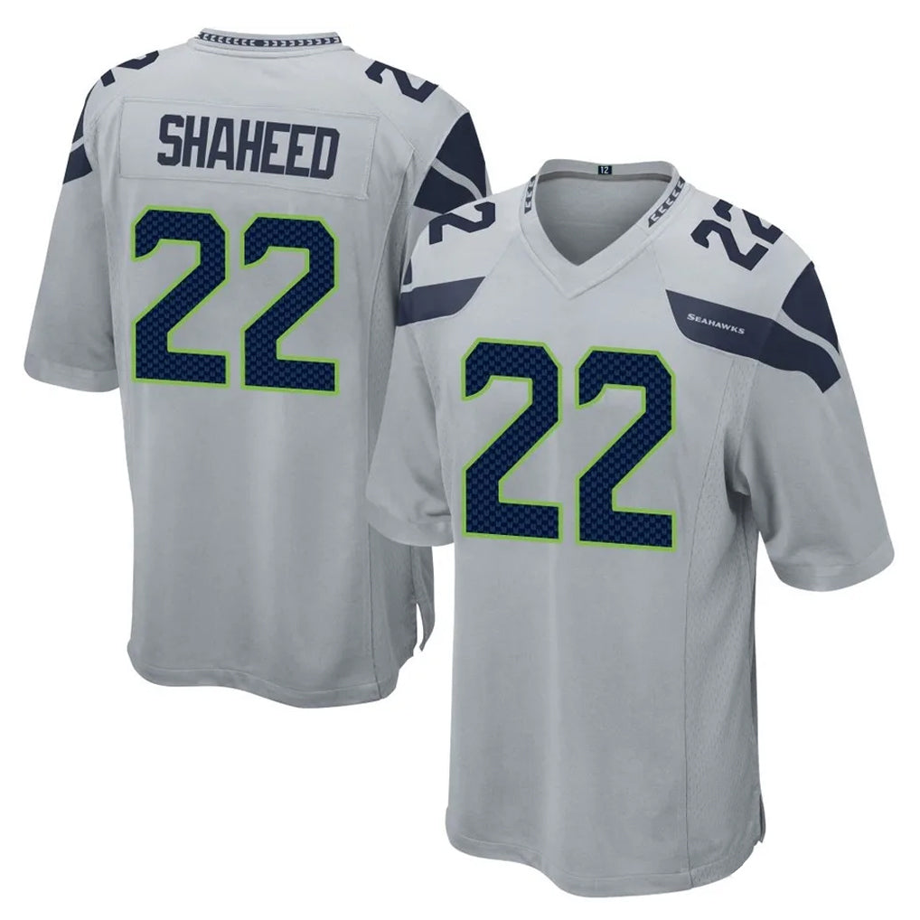 Elroe S.Seahawks #22 Rashid Shaheed Player Gray Home Game Stitched Jerseys