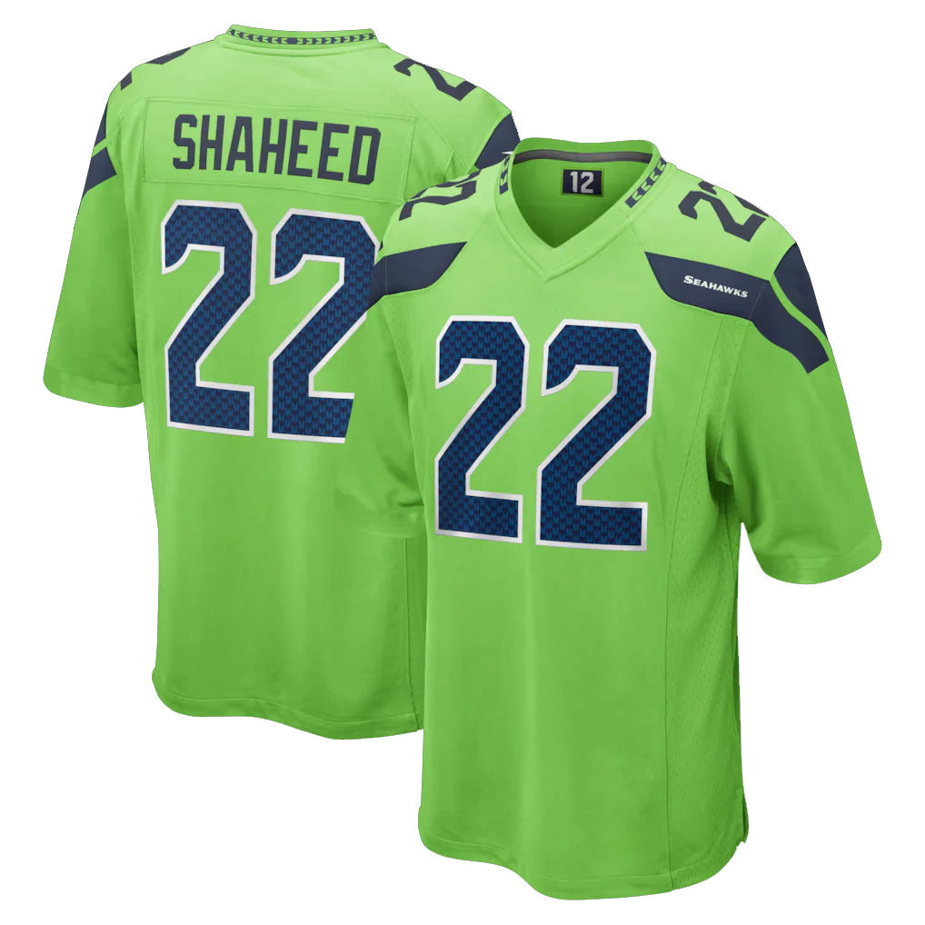 Elroe S.Seahawks #22 Rashid Shaheed Player Green Home Game Stitched Jerseys