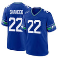 Elroe S.Seahawks #22 Rashid Shaheed Player Royal Throwback Home Game Stitched Jerseys