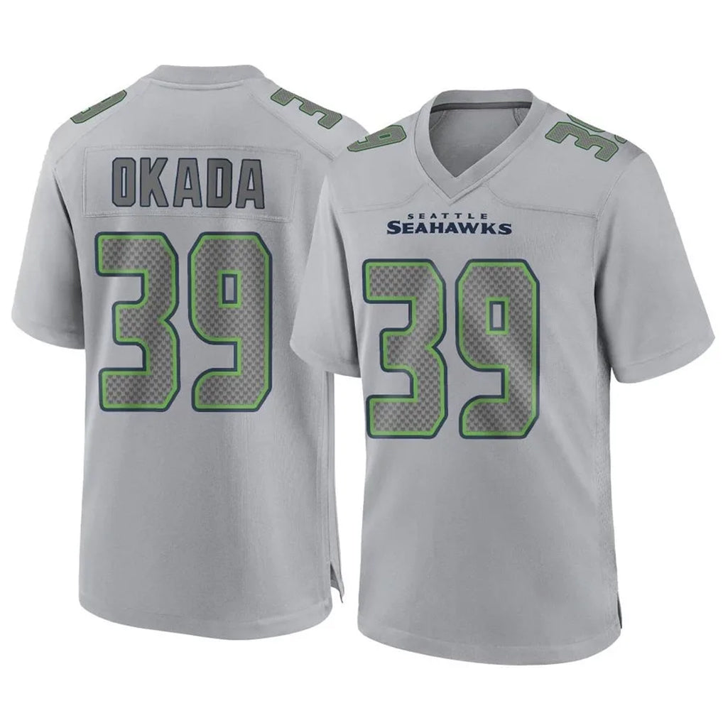 Elroe S.Seahawks #39 Ty Okada Player Gray Atmosphere Fashion Home Game Stitched Jerseys