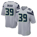 Elroe S.Seahawks #39 Ty Okada Player Gray Home Game Stitched Jerseys