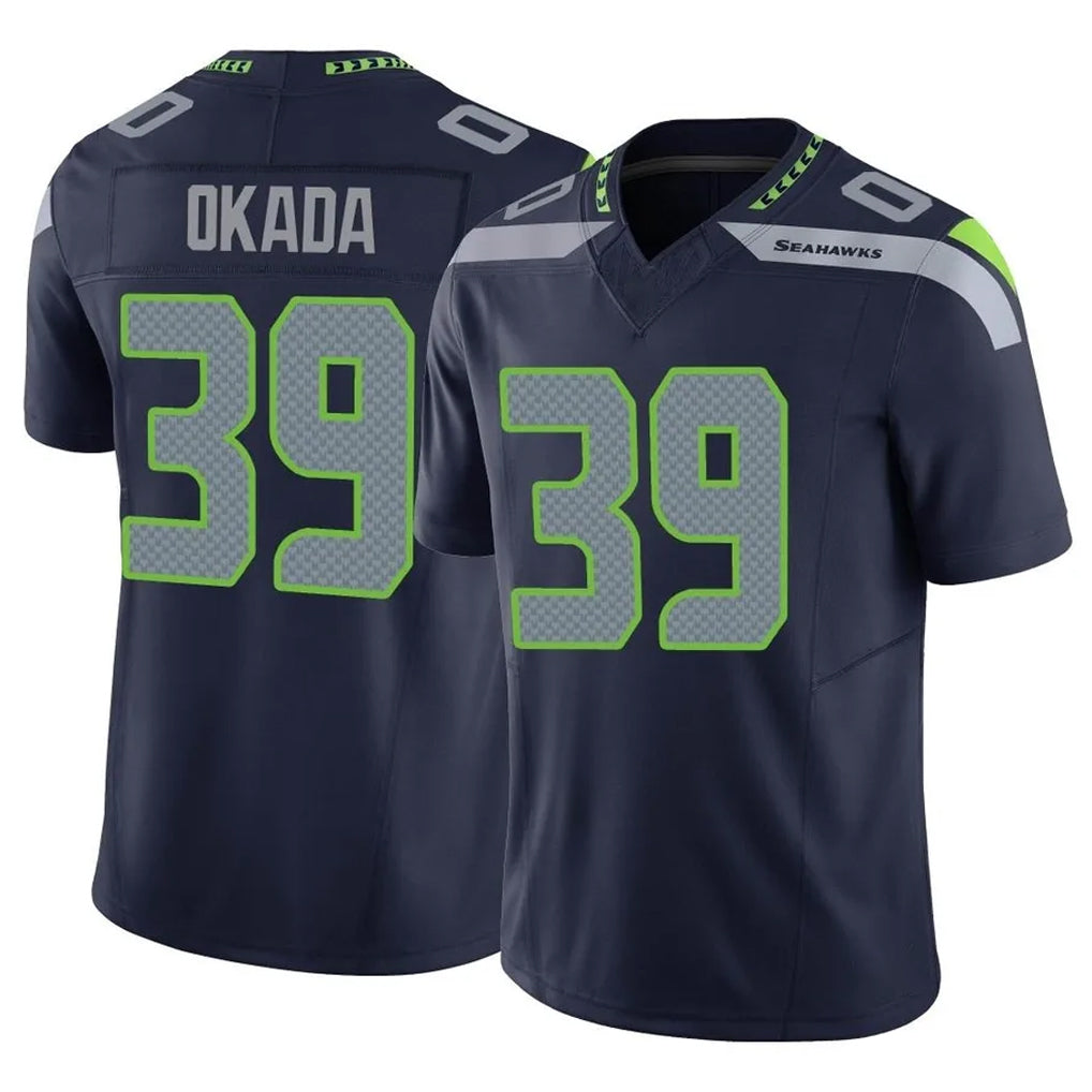 Elroe S.Seahawks #39 Ty Okada Player Navy Limited Vapor F.U.S.E. Home Game Stitched Jerseys