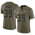 Elroe S.Seahawks #39 Ty Okada Player Olive Limited Salute To Service Home Game Stitched Jerseys