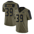 Elroe S.Seahawks #39 Ty Okada Player Olive Salute To Service Limited Game Stitched Jerseys