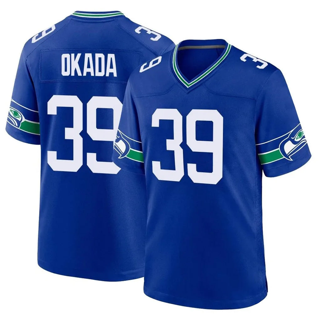 Elroe S.Seahawks #39 Ty Okada Player Royal Throwback Home Game Stitched Jerseys