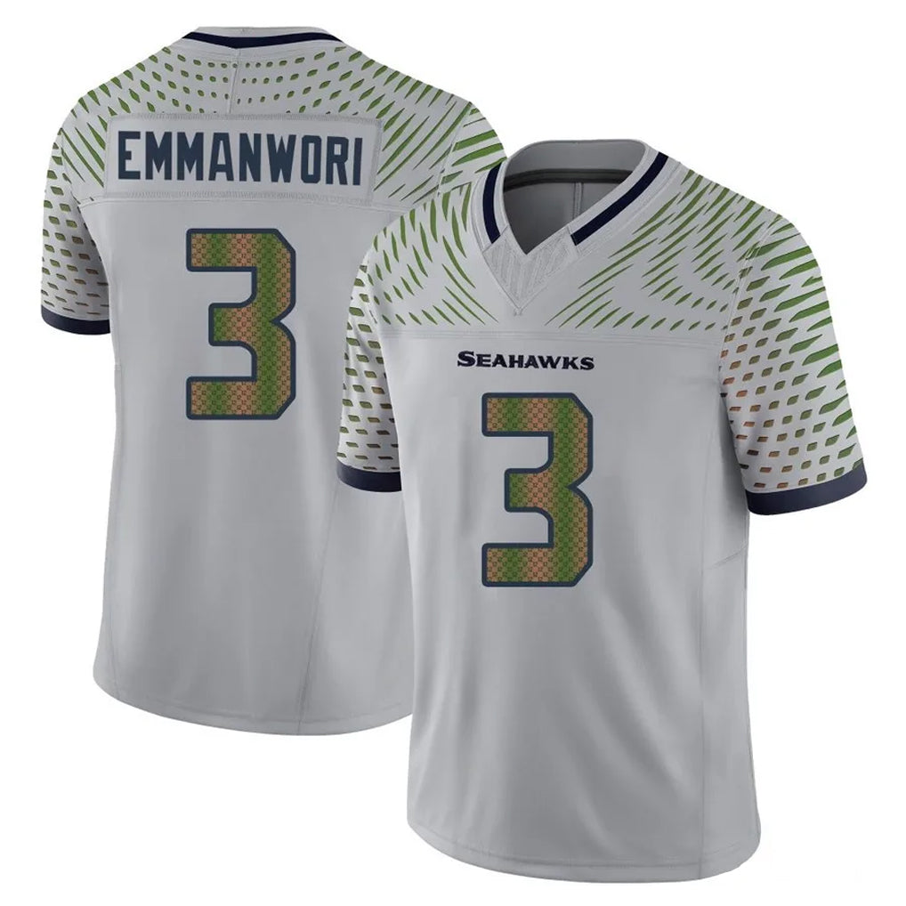 Elroe S.Seahawks #3 Nick Emmanwori Player Grey Limited 2025 Rivalries Collection Home Game Stitched Jerseys