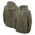Elroe S.Seahawks #3 Nick Emmanwori Player Olive Salute to Service Pullover Hoodies Limited Stitched Jerseys