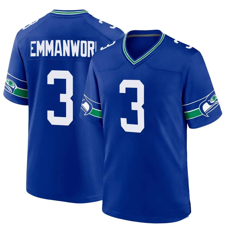 Elroe S.Seahawks #3 Nick Emmanwori Player Royal Game Stitched Jerseys
