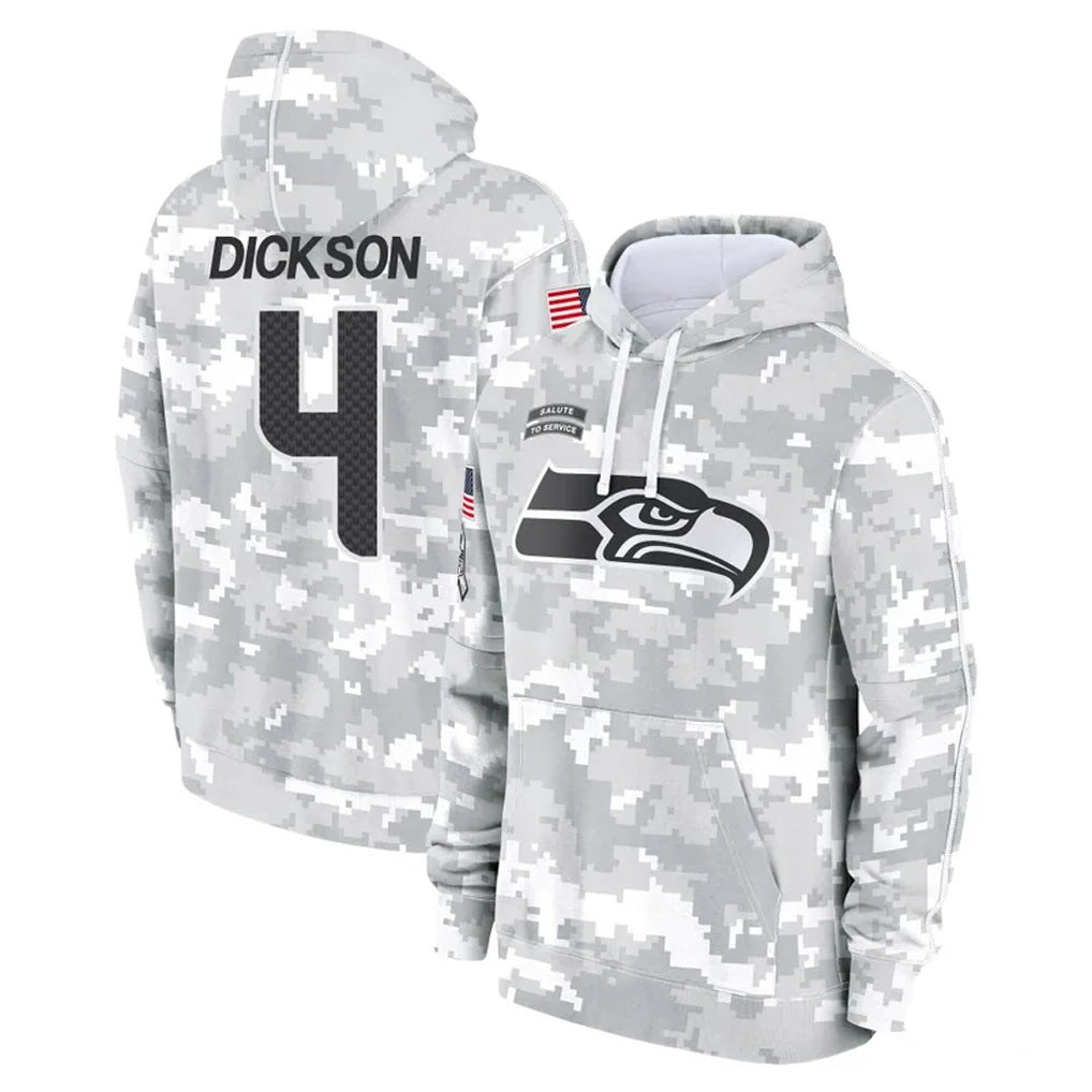 Elroe S.Seahawks #4 Michael Dickson Player Arctic Camo Limited Salute to Service Pullover Hoodies Game Stitched Jerseys
