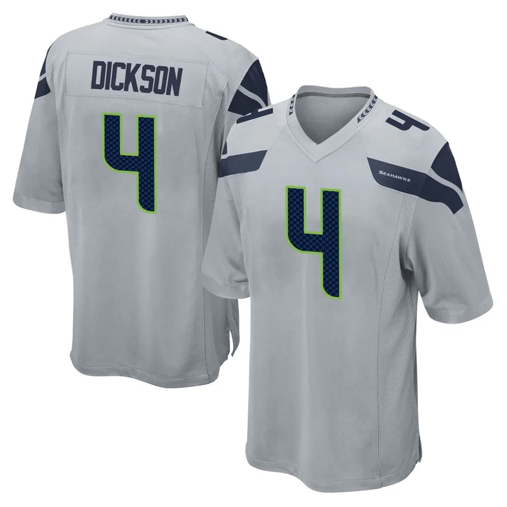 Elroe S.Seahawks #4 Michael Dickson Player Gray Home Game Stitched Jerseys
