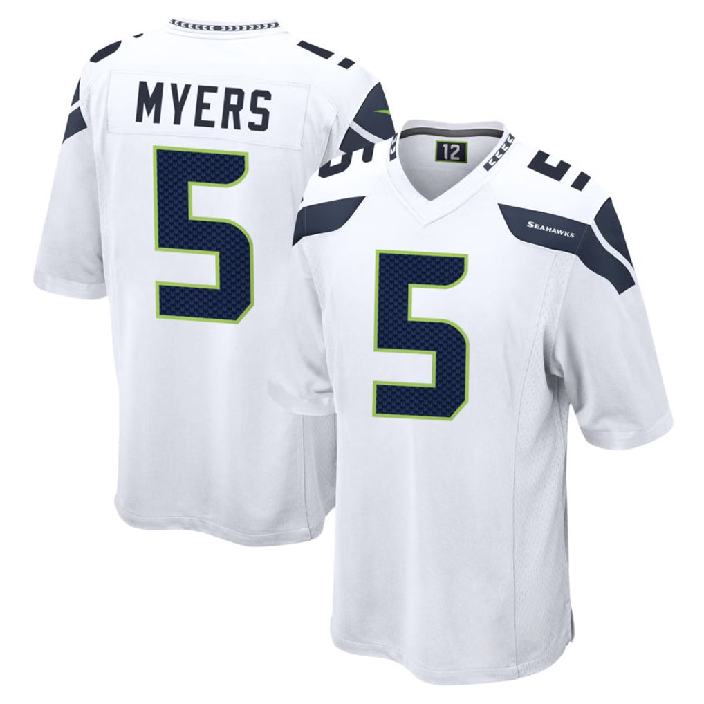 Elroe S.Seahawks #5 Jason Myers Player White Home Game Stitched Jerseys