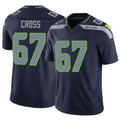 Elroe S.Seahawks #67 Charles Cross Player Navy Limited Vapor F.U.S.E. Home Game Stitched Jerseys
