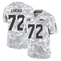 Elroe S.Seahawks #72 Abraham Lucas Player Arctic Camo Limited Salute To Service Home Game Stitched Jerseys