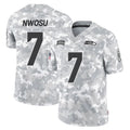 Elroe S.Seahawks #7 Uchenna Nwosu Player Arctic Camo Limited Salute To Service Home Game Stitched Jerseys
