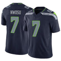 Elroe S.Seahawks #7 Uchenna Nwosu Player Navy Limited Vapor F.U.S.E. Home Game Stitched Jerseys