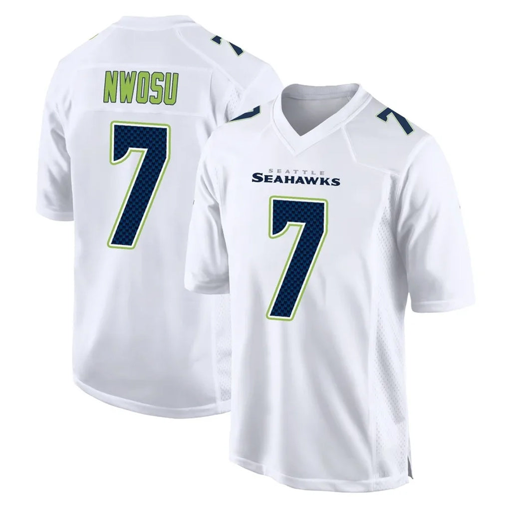 Elroe S.Seahawks #7 Uchenna Nwosu Player White Tundra Fashion Home Game Stitched Jerseys