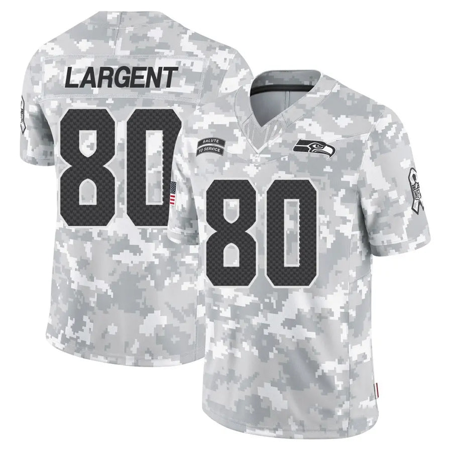 Elroe S.Seahawks #80 Steve Largent Player Arctic Camo Salute to Service Limited Stitched Jerseys