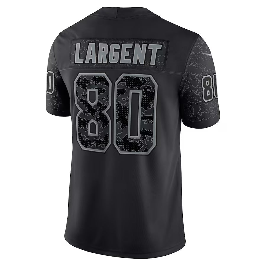Elroe S.Seahawks #80 Steve Largent Player Black RFLCTV Limited Stitched Jerseys