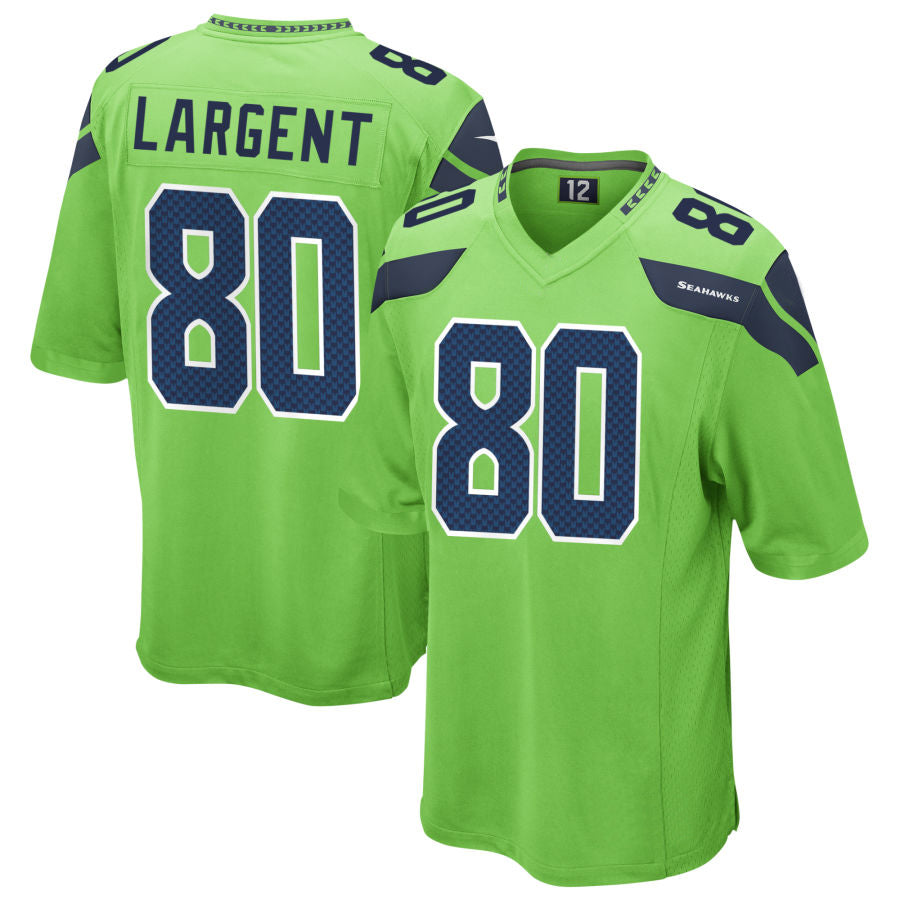 Elroe S.Seahawks #80 Steve Largent Player Green Game Stitched Jerseys