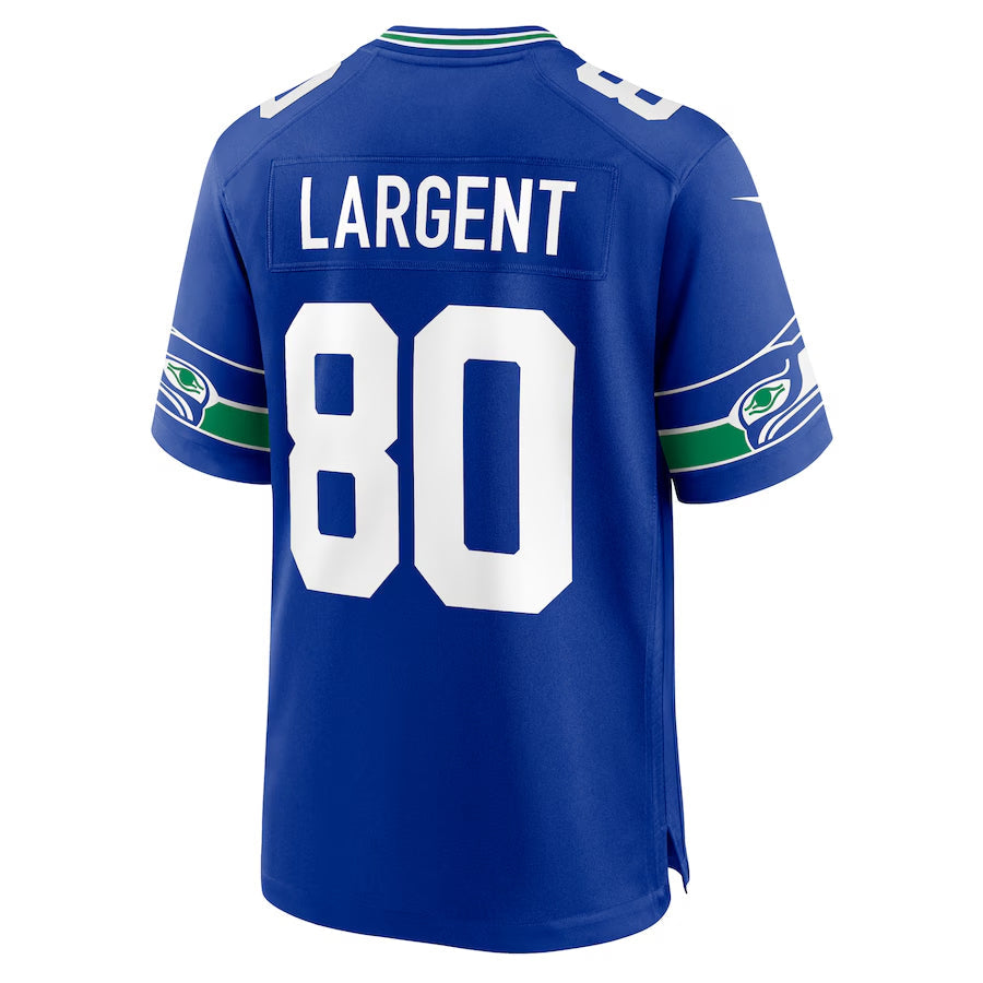 Elroe S.Seahawks #80 Steve Largent Player Royal Game Stitched Jerseys