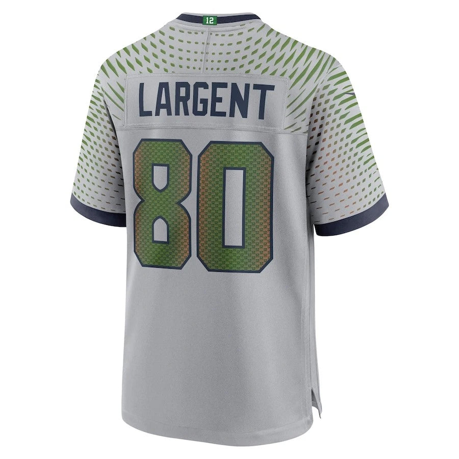 Elroe S.Seahawks #80 Steve Largent Player Wolf Gray Rivalries Collection Game Stitched Jerseys