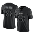 Elroe S.Seahawks #88 AJ Barner Player Black Limited Reflective Home Game Stitched Jerseys