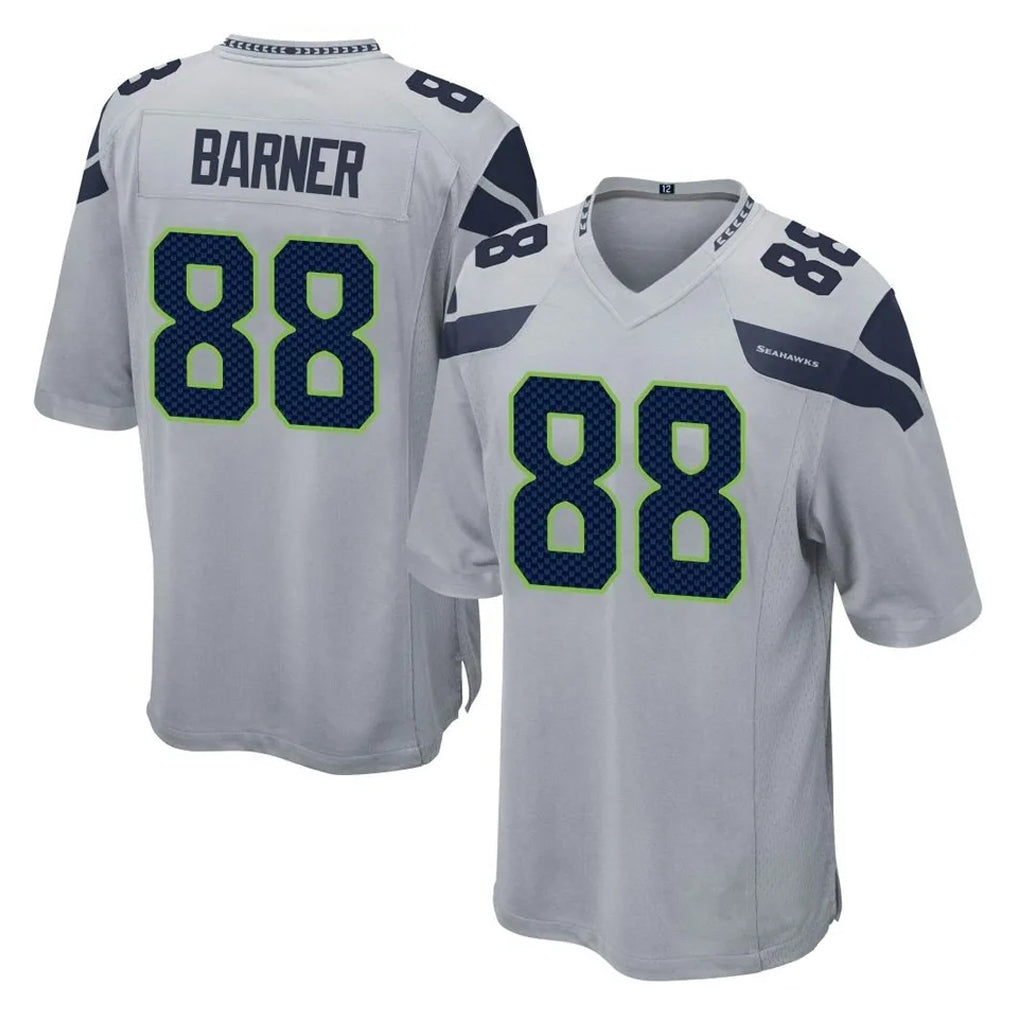 Elroe S.Seahawks #88 AJ Barner Player Gray Home Game Stitched Jerseys